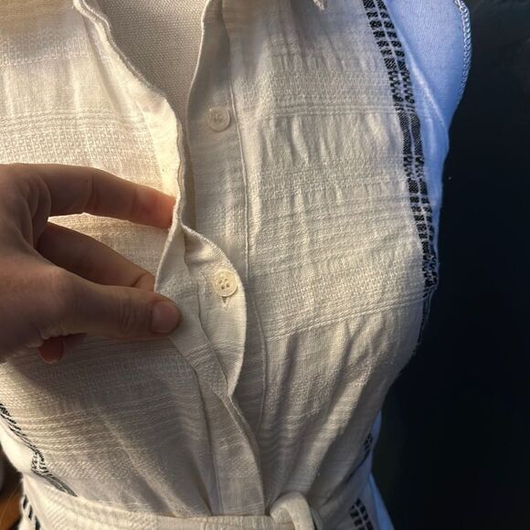 RACHEL Rachel Roy White Halter A-Line Shirt Dress - Picture 6 of 7